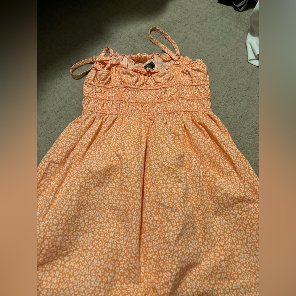 Orange Pattern Mini Dress - Picture 2 of 2
